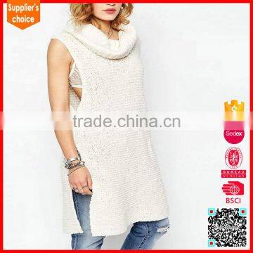 New design sleeveless custom hollow out fashion women sweater vest