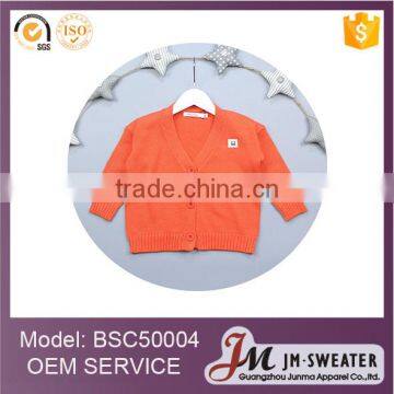 Latest 100% Cotton Solid Design Baby Wool Sweater Cardigan Design For Boys