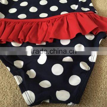 Blue and White Stripes One Piece Suit Baby Swimwear With a Bowknot photo-5