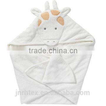 Eco-friendly Applique Terry Bamboo Hooded Baby Towel photo-3