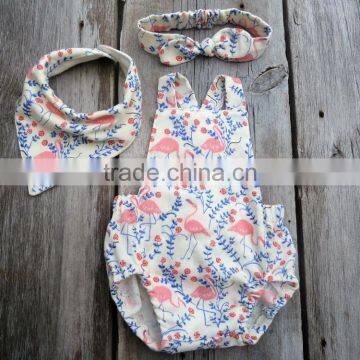 Baby girl romper flamingo baby clothes summer baby clothes hot sale