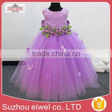 Purple Ball Gown Flower Girl Dress for 5-6 Years Girl