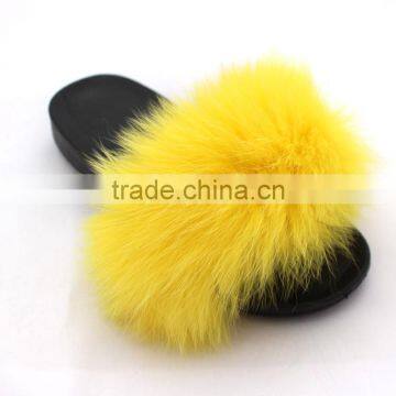 Myfur Latest Design Top Quality Many Colors Real Fox Fur Slippers for Ladies photo-3