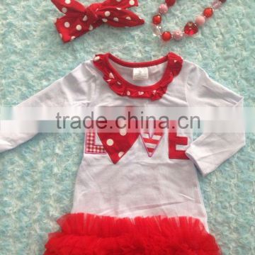 baby girls heart dress valentines dress with matching headband and chunky necklace set