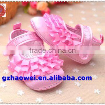 Princess Series Ribbon Flower Baby Girl's Shoes photo-2