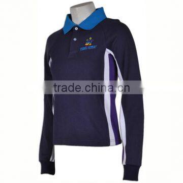 School Uniform Factory Girls' Short Sleeve Men Polo Rugby Jersey photo-2