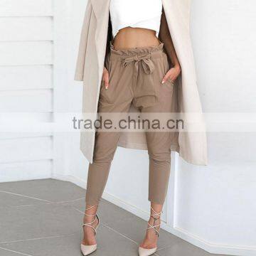 Fancy long lenght High Waist Women Flared Trousers