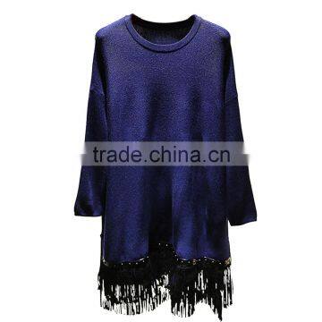 Hot Selling Beautiful Loose Tassels Lady Fashion Dress for Sale photo-3