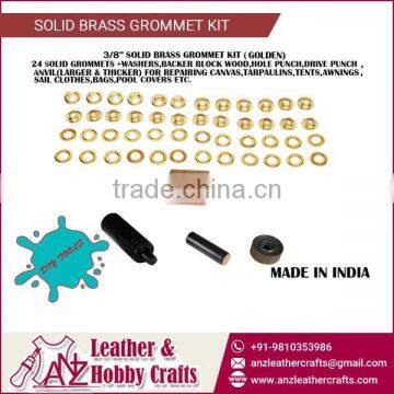 3/8 " Solid Brass Grommet Kit with Washer and Backer