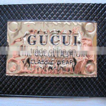 Hot Stamp Logo Leather Labels for Jeans Leather Label Patch, Leather Jacket Label photo-5
