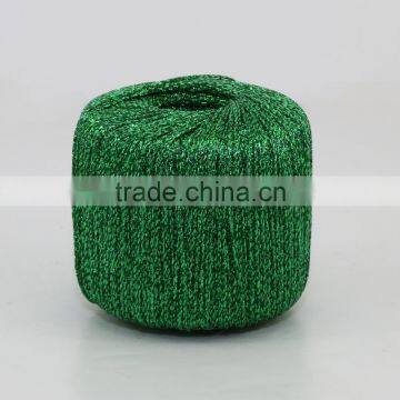 hand knitting spun polyester metallic filament yarn