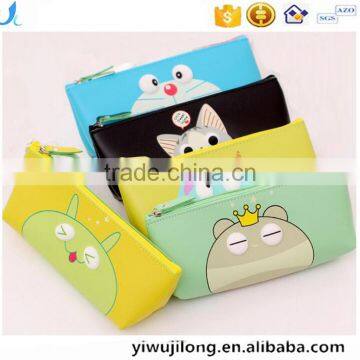 wholesale Korean logo customs novelty cute cartoon PU pencil bag case