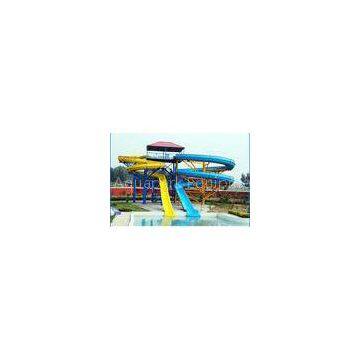 1m - 1.3m Spiral Fiberglass Water Slides For Family Members , Aqua Park Equipment