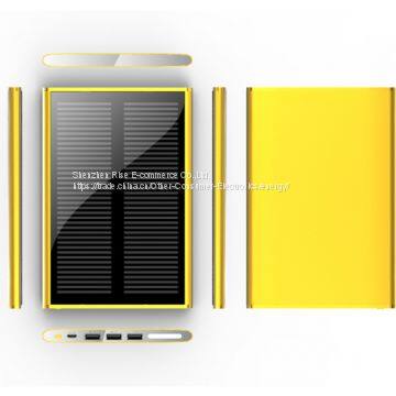 Hot sell new product 2017 solar power bank rectangle shape mobile power bank