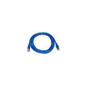 indoor installation Cat5e UTP 26AWG Network Patch Cord with PVC Jacket , Blue