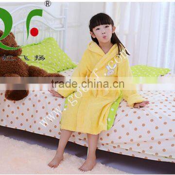 100% Cotton Terry Cloth Hooded Child Children Robe, Kids Bathrobe photo-2