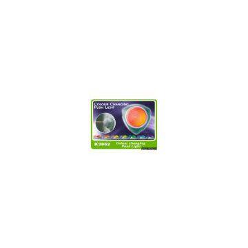 Triangular shape push light w/color changing function