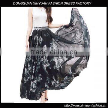 Women maxi Chiffon Long Skirt Beach Skirt party evening skirt