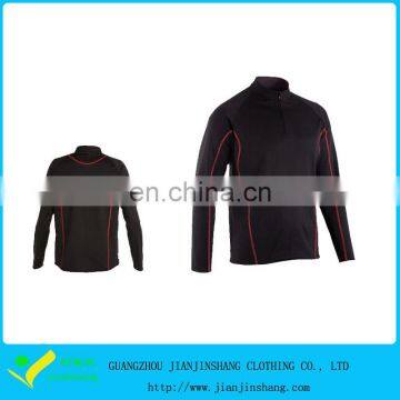 Customizable Plus Size Black Color Mans Hoodies With Red Piping