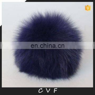 Dyed color full fox fur bobble for girls fashion wholesale China