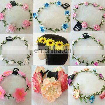 Lovely Daisy Flower Crown Headbands for Baby With High Quality FH2164