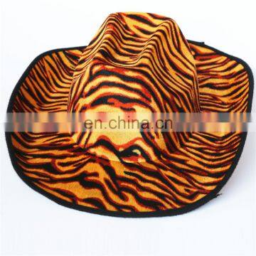 fashion leopard print party felt cowboy hat