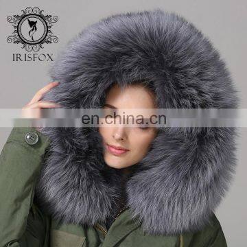New Collections Winter Fur Coats Fox Army Jacket Women Outwear Parka photo-4