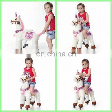 HI CE plush riding animals mechanical pony walking toy pony