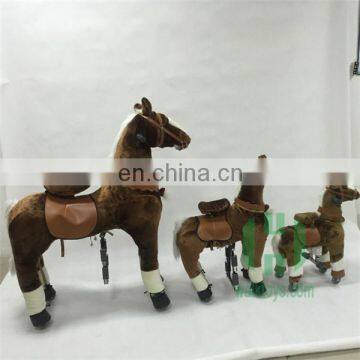 HI CE 2017 China factory amusement rocking ride toy horse on 4 wheels