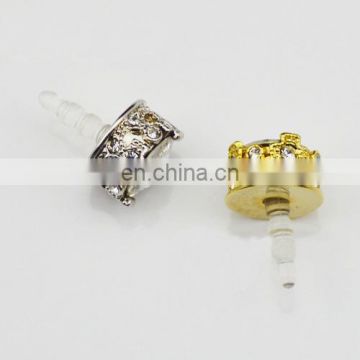 Funny decorated king crown cell phone anti dust plug/wholesale cell phone dust plugs MCD-0055