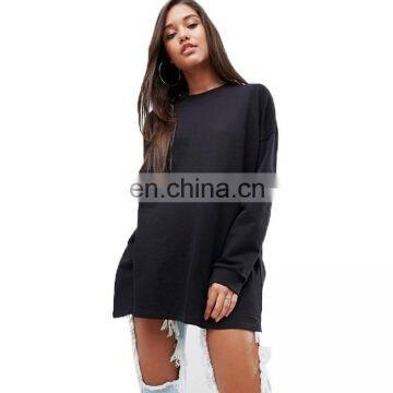 women clothing fashion design hoodies solid color black long sleeve hoody for ladies