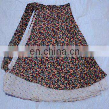 Saree Printed WRAPE ROUND MIX SILK PRINTED LONG SKIRTS photo-2