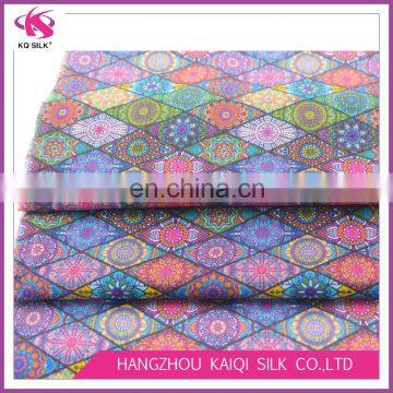 China Supplier Digital Print Silk Fashion Fabric Cotton Silk With Multiple Pattern Silk Blend Cotton Fabric photo-3