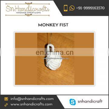 Appealing Look Shiny Texture Monkey Fist Nautical Rope Keychain Available for Sale