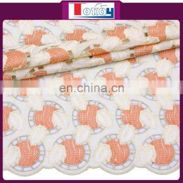 Fashion embroidered organza fabric