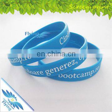 Printing Silicne Rubber Bangle Custom Made Hand Accessory Soft Funny Wristbands