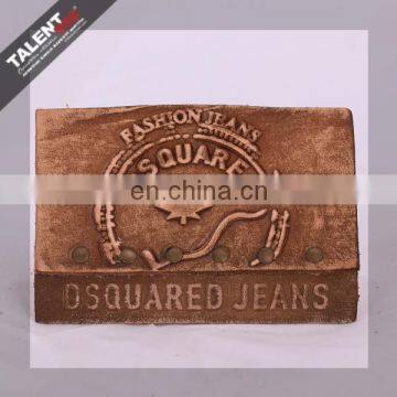 Custom Private Design Die-cutting Leather Label Patch for Jeans Collection photo-6