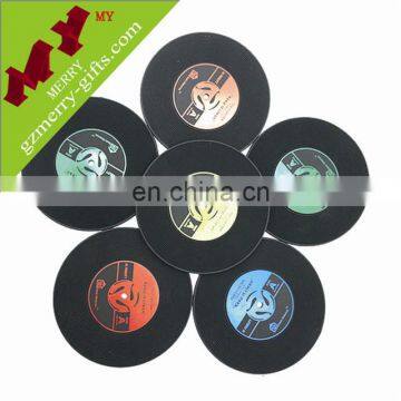 2016 hot products rubber pvc coaster / custom silicone coaster