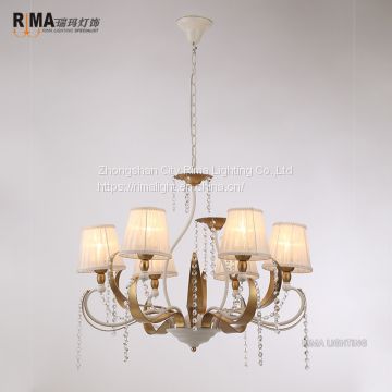 Wholesale indoor living room painting white modern K9 crystal chandelier