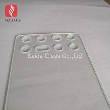 Custom Clear Tempered Glass Cut Out Holes and Slots Drilling 2mm Cover Glass photo-4