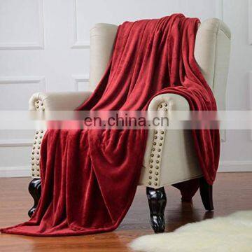 Tex-cel OEM100% Polyester Microfiber Super Soft Worm Touch Solid Flannel Fleece Blanket photo-2