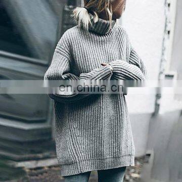 TWOTWINSTYLE Casual Knitting Long Sleeve Turtleneck Warm Thick Pullover Female Sweater photo-2
