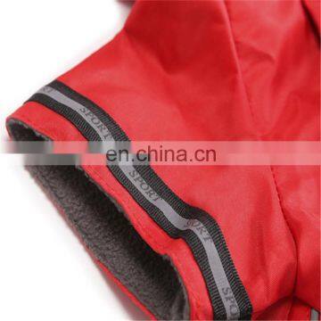 Solid Color Winter Cold Protection Reflective Hat Coat Pet Dog Raincoat With Hood photo-3