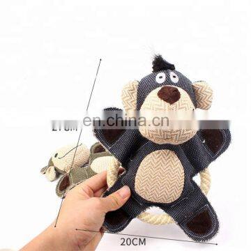 Linen Squeaky Dog Chew Toy Stuff Bite Resistant Pet Toys photo-3