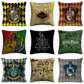Decorative Harry Style Cushion Cover Cotton Linen Pillowcase