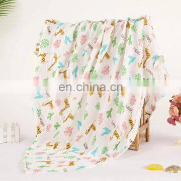 2020 Wholesale Factory Price Drop Shipping Cotton and Bamboo Fabric Two Layers Plain Color Simple Baby Summer Swaddle Blanket photo-6