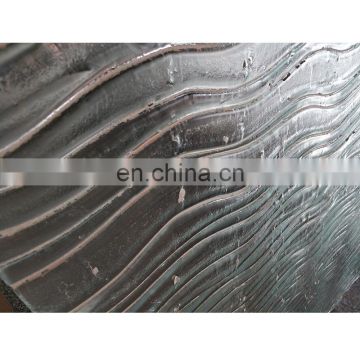 Glass Factory Clear Transparent Square Lines Texture Reed Fused Cast Glass with Custom Design