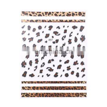JOYFUL 496-501 Autumn and Winter New Decals 3D Adhesive Leopard Print Nail Beauty Stickers photo-2