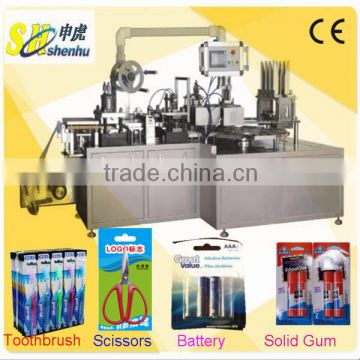 AUTO Toothbrush/Scissors/Battery/Solid Gum Paper-Plastic Blister Packing Machine Wholesale