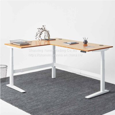 Three Motor Automatic Height Adjustable Standing Desk With Three Legs